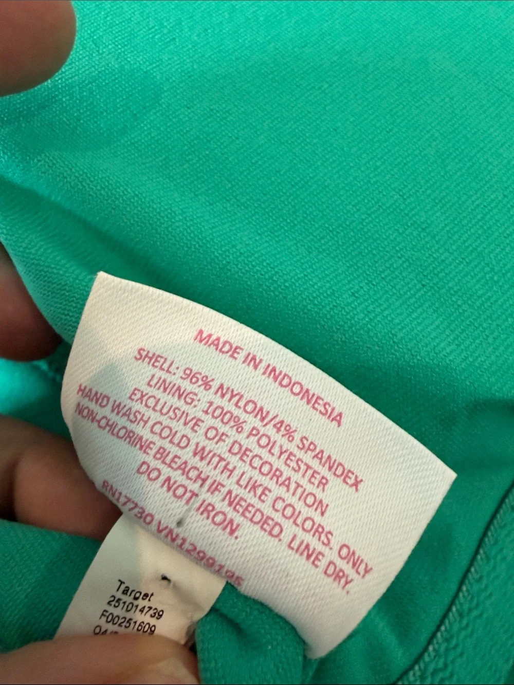 Stoney Clover Lane for Target Deep V neck Green One-Piece Swimsuit